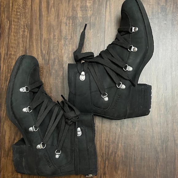 Merrell Shiloh II Hiking Black Boot Size 8 - Picture 9 of 16